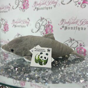 WWF Gray Plush Dolphin Toy brand new with tags plush stuffed Toy animal grey
